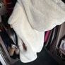 Cream fur gillet with hood Zara size small Image 3