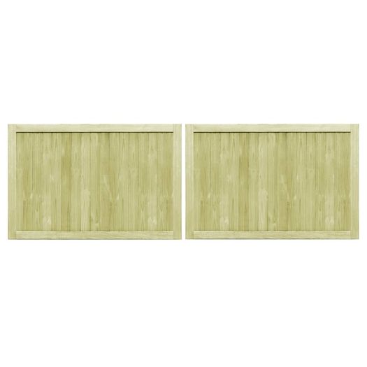 Garden Gates 2 pcs Impregnated Pinewood 300x100 cm