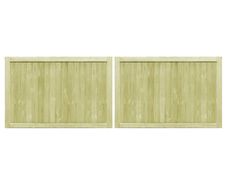 Garden Gates 2 pcs Impregnated Pinewood 300x100 cm