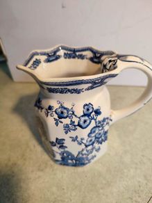 Vintage Rare Mason's Patent Ironstone Porcelain Pitcher/creamer Manchu England 4 1/2"