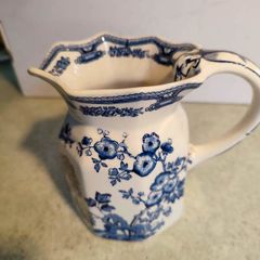 Vintage Rare Mason's Patent Ironstone Porcelain Pitcher/creamer Manchu England 4 1/2"