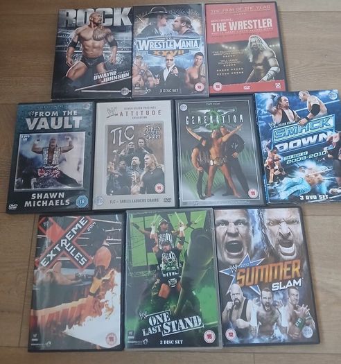 WWE DVD Bundle 10 Titles Wrestling Job Lot