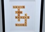 Scrabble Tile Picture Frame - Family