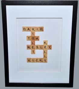 Scrabble Tile Picture Frame - Family