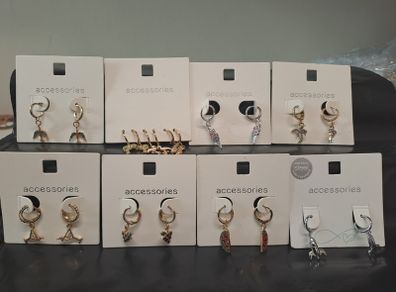 Fun 10 Pairs Sparkly Statement Earrings Bundle
