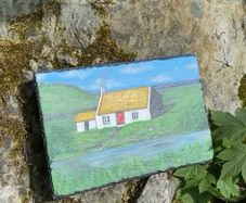 Handpainted Kerry Cottage On Slate