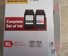 Printer Ink for Canon Printer 575XL Black and 576 XL Colour