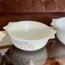 Vintage Pyrex England Blue Iris Flower Casserole Mixing Nesting Bowl Set Image 4