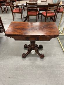 Antique William IV Folding Card Table