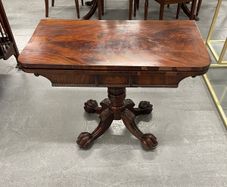 Antique William IV Folding Card Table