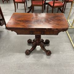 Antique William IV Folding Card Table
