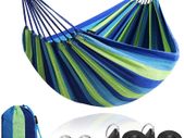 _Outdoor Camping Hammock, Outdoor Portable Canvas, 200Kg Capacity Lightweight with Carry Bag for Beach and Beach Hiking