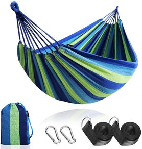_Outdoor Camping Hammock, Outdoor Portable Canvas, 200Kg Capacity Lightweight with Carry Bag for Beach and Beach Hiking