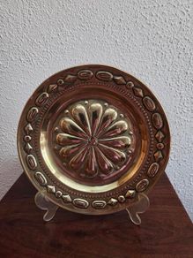 Attractive Antique Brass German Alms Plate