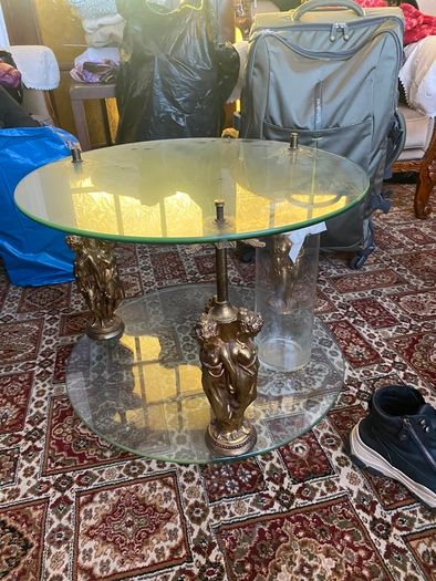 Hanging Swag Lamp & Matching Table