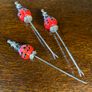 Vintage Ladybird Cocktail Picks in Glass Holder Image 3