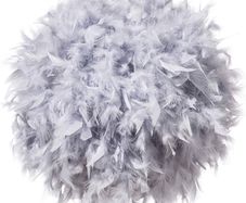 NEW SALE | Feather Light Shade for Ceiling Pendant Light, Fluffy Lamp Shade Lampshade Lightshade GREY