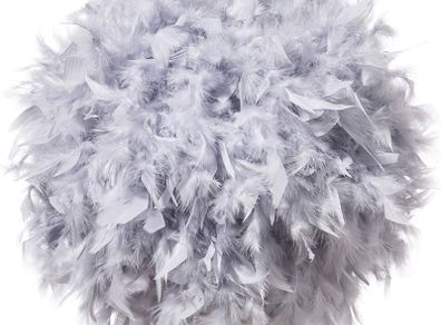 NEW SALE | Feather Light Shade for Ceiling Pendant Light, Fluffy Lamp Shade Lampshade Lightshade GREY
