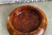 Vintage Fruit Wood Dish Ashtray Trinket Display Piece