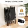 Garden Furniture Set 6 Pieces with Parasol, Patio Furniture Outdoor 4 Folding Chairs with Table, Balcony Furniture Set for 4 People, Outdoor Seating Set, Garden Set for Garden, Balcony, Patio Image 7