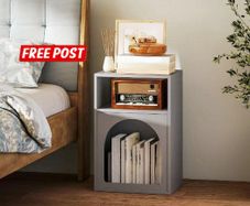 Bedside Table with 2 Open Shelves