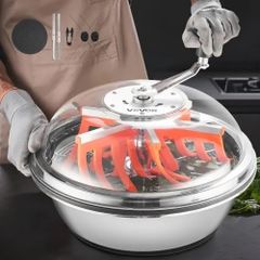 Bud Leaf Bowl Trimmer, 420 mm Manual Bud Trimmer, with Sharp Stainless Steel Blades, Visual Cutting, Wet & Dry Hydroponic Cutting Machine