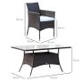 7 Pcs Rattan Dining Set-Brown Image 2