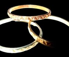 Vintage Hallmarked 9k Rose/White/Yellow Gold Rings