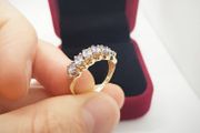 10k Gold Half Eternity Ring
