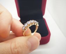 10k Gold Half Eternity Ring