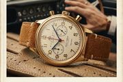 Gold Huguenot men's chronograph watch