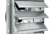 Shutter Exhaust Fan, 356 mm High-speed 1400RPM 994 CFM, Aluminum Wall Mount Attic Fan with AC-motor,