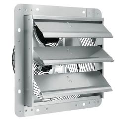Shutter Exhaust Fan, 356 mm High-speed 1400RPM 994 CFM, Aluminum Wall Mount Attic Fan with AC-motor,