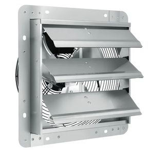 Shutter Exhaust Fan, 356 mm High-speed 1400RPM 994 CFM, Aluminum Wall Mount Attic Fan with AC-motor,