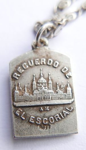 Vintage Catholic Pendant on Sterling Silver 925 Necklace length 20" - 4,6g