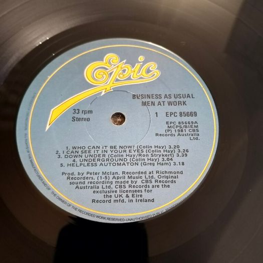 Men at Work - Business as Usual (Irish Pressing)