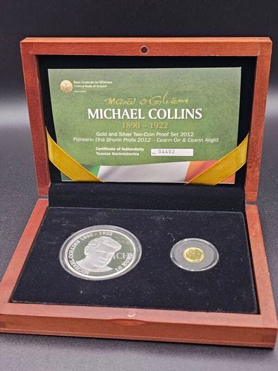Michael Collins 2012 Gold and Silver Proof Coin Set Limited Issue