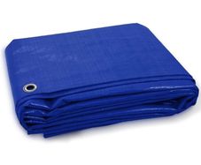 Blue Tarpaulin Sheet 1.8m x 2.4m Lightweight PE Plastic Tarp 80gsm Water-Resistant Ground Sheet Multipurpose Small Tarpaulin Covers used for Garden Furniture Shed Camping  MULTIPLE SIZES AVAILABLE (FREE POSTAGE)