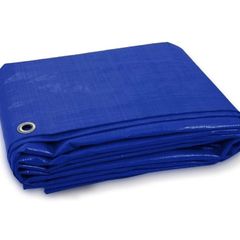 Blue Tarpaulin Sheet 1.8m x 2.4m Lightweight PE Plastic Tarp 80gsm Water-Resistant Ground Sheet Multipurpose Small Tarpaulin Covers used for Garden Furniture Shed Camping  MULTIPLE SIZES AVAILABLE (FREE POSTAGE)