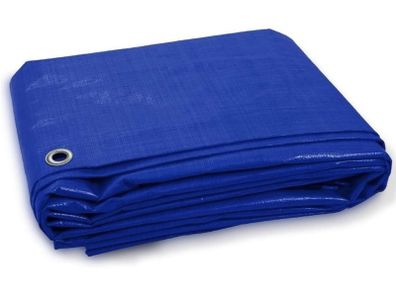 Blue Tarpaulin Sheet 1.8m x 2.4m Lightweight PE Plastic Tarp 80gsm Water-Resistant Ground Sheet Multipurpose Small Tarpaulin Covers used for Garden Furniture Shed Camping  MULTIPLE SIZES AVAILABLE (FREE POSTAGE)