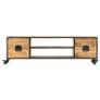 TV Cabinet 130x30x39 cm Solid Mango Wood Image 3
