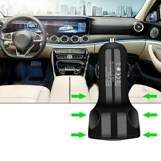 QC 3.0 Car Triple USB Phone Quick Charger 30W (Brand New/Warranty)