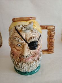 Vintage Hand Painted Kossinger KG XL Ceramic Toby Jug