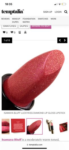 Isamaya diamond lip glow lipstick in bluff
