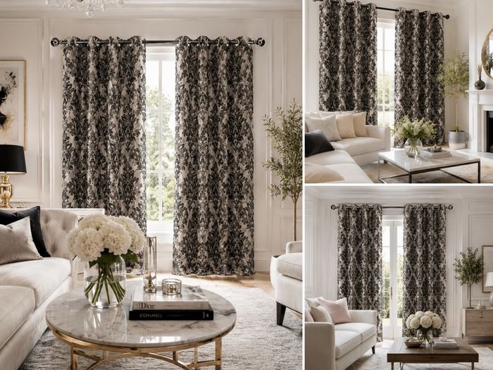 Beautiful Curtains and pole