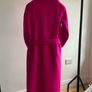 Uterque bright pink alpaca wool coat with belt XS Image 7