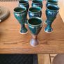 lovely set of wine goblets. Clonmacnoise pottery, great condition. Image 3