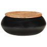 Coffee Table Black 68x68x30 cm Solid Reclaimed Wood Image 9