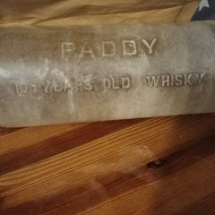 vintage  Paddy's whiskey bottle