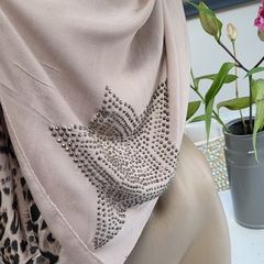 MADE IN ITALY Animal print Star studded Reversible Oversized Scarf - Bnwt Rrp 49.99